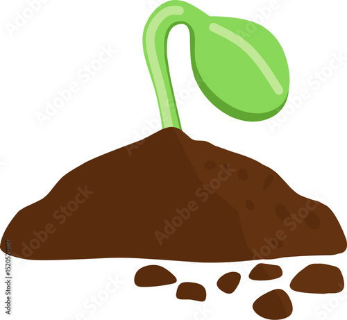 vector illustration of a green sprout