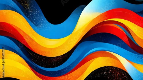 Wavy colorful layers