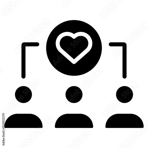 employee wellness glyph icon