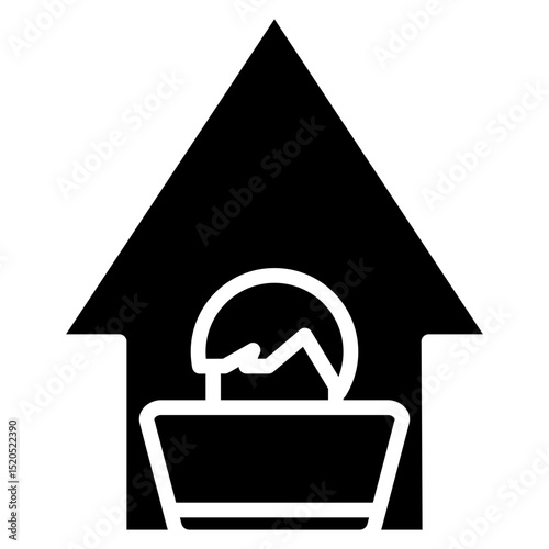 home office glyph icon