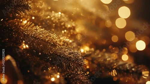 golden christmas lights