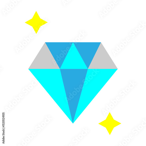 Diamond Vector Flat Icon Design