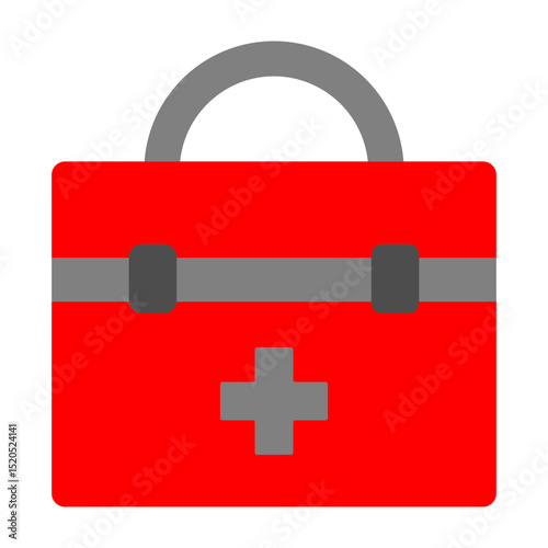 First Aid Kit Vector Flat Icon Design