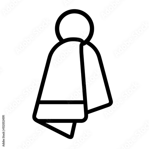 Towel outline icon