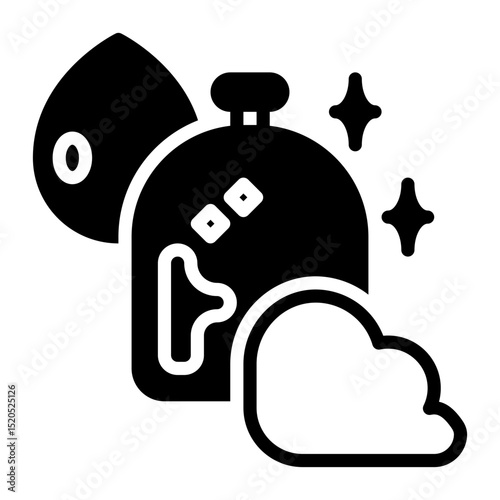 cleaning liquid icon, glyph icon style