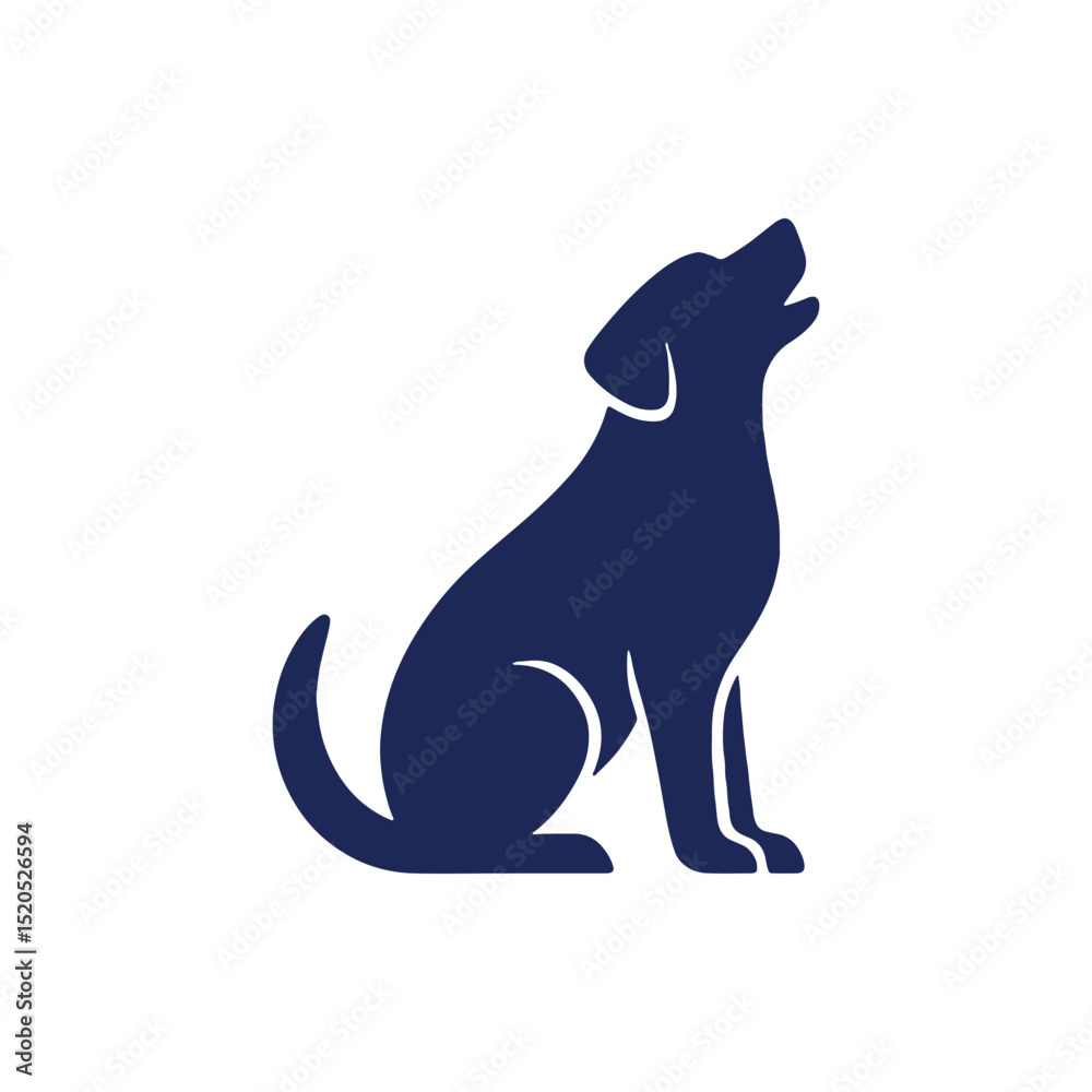 dog vector illustration logo design dog vector illustration logo design