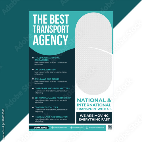 Make an Impact in the Transport Industry – Professional Flyer Template for Logistics, Trucking, and Freight Forwarding Services