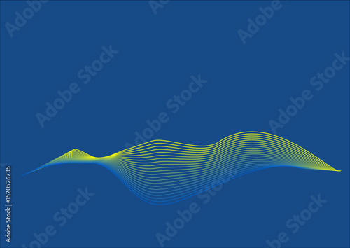 energetic modern wave pattern with gold color