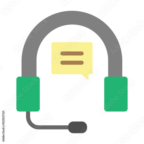 Call Center Vector Flat Icon Design
