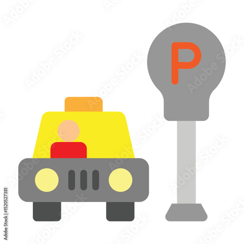 Parking Vector Flat Icon Design
