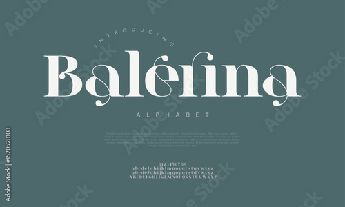 Stylish serif font with swirls and curves, perfect for branding, logos, and social media design