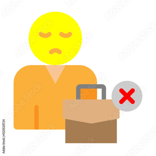 Unemployed Vector Flat Icon Design