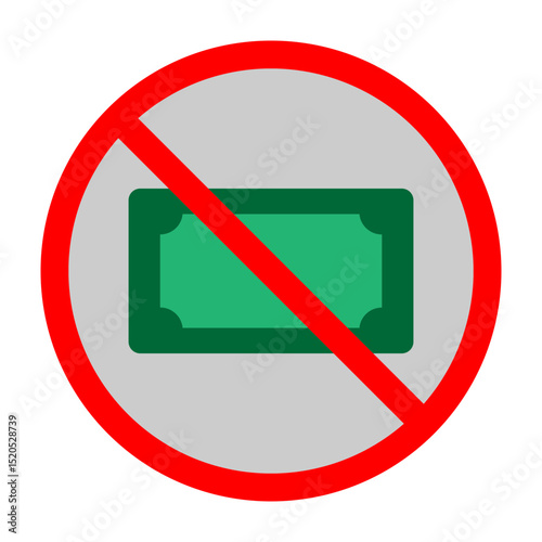 No Money Vector Flat Icon Design