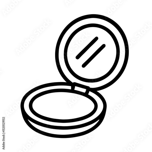 Compact with mirror outline icon