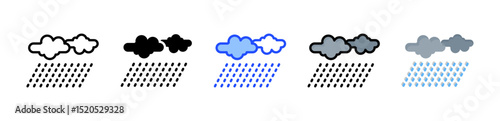 Rainy Icon Collection With Multiple Styles