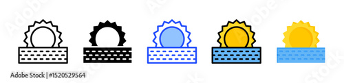 Misty Morning Icon Collection With Multiple Styles