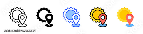 Sunny Spot Icon Collection With Multiple Styles
