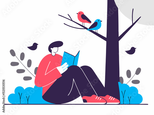 tranquil reading garden