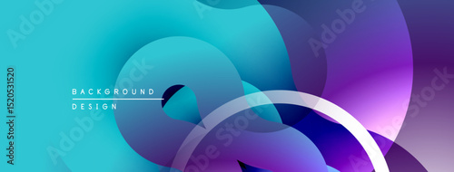 Abstract fluid shapes, vibrant colors blend. Modern design, smooth gradients create dynamic visual effect. Background suggests innovation, energy.