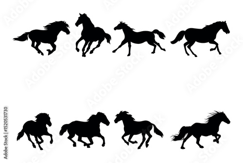 horse silhouettes