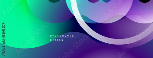 Abstract gradients blend, creating dynamic flowing shapes. Vivid colors transition smoothly, offering modern visual appeal.
