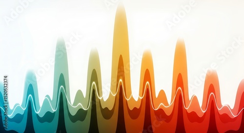 Abstract Colorful Waves: Dynamic Gradient Background, Futuristic Design, Data Visualization, Technology, Modern Art