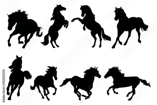 horse silhouettes
