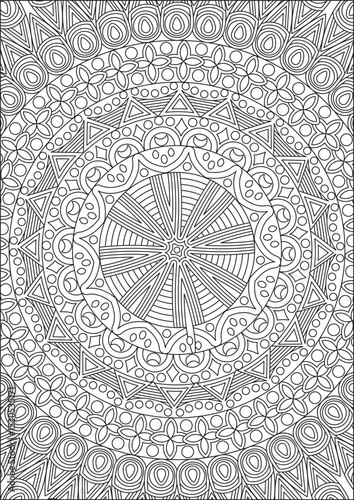 Mandala Adult Coloring Page Anti Stress Vector Art