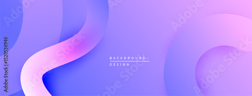 Abstract background features smooth curves, gradients. Soft purple, pink hues create calming visual effect. Minimalist design.