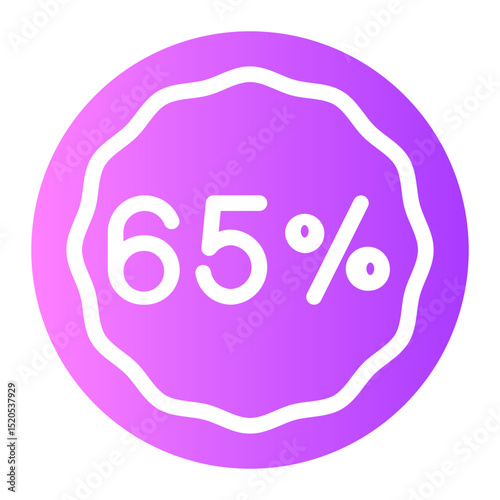 sixty five percent gradient icon