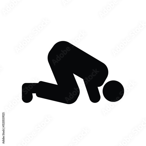 Prayer moslem icon design template