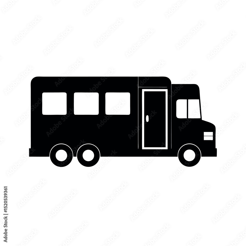 a black silhouette icon of a truck a black silhouette icon of a truck