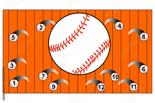 Baseball design for sports man names