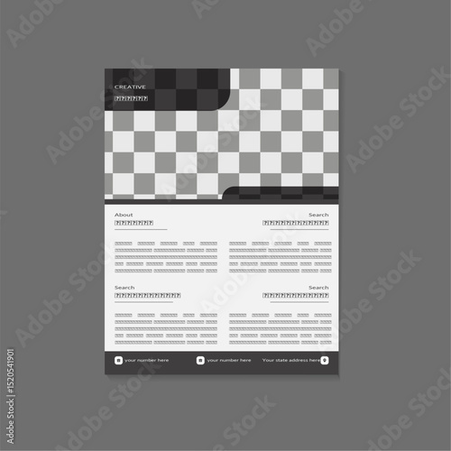 Individual Simple and modern and Minimal Individual flyer design template