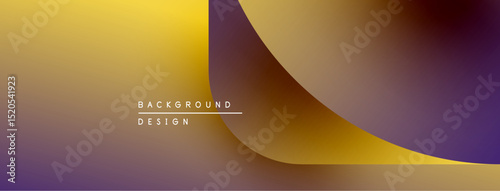 Abstract gradient background. Yellow, purple hues blend smoothly. Minimalist design features text elements, simple shapes. Modern aesthetic.