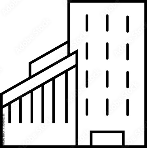 Building Line Icon Element Set