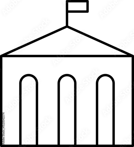 Building Line Icon Element Set