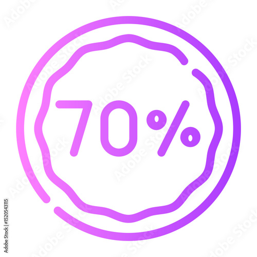 seventy percent gradient icon