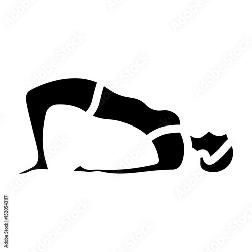 Bridge Pose Vector Glyph Icon Design