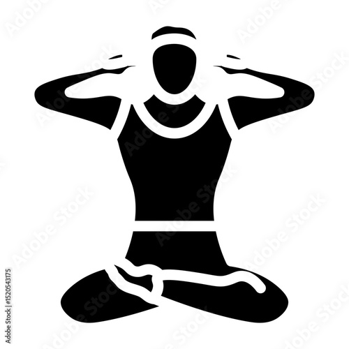 Pranayama Vector Glyph Icon Design