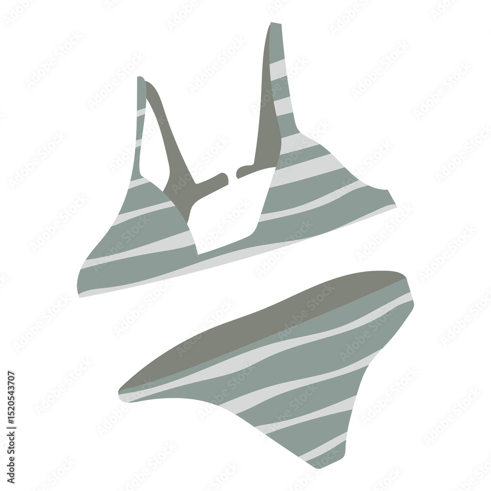 Fototapeta premium Bikini png sticker, cute fashion doodle in earth tone design