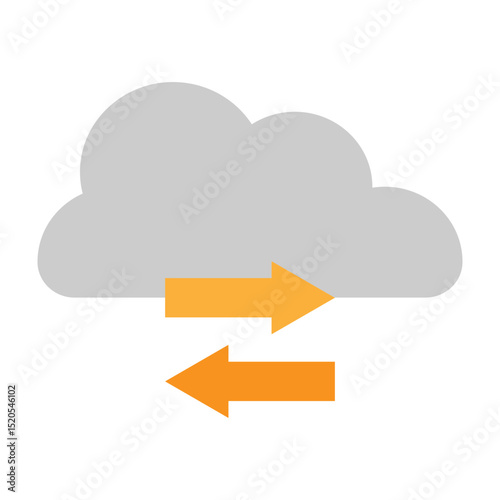 Data Transfer Vector Flat Icon Design
