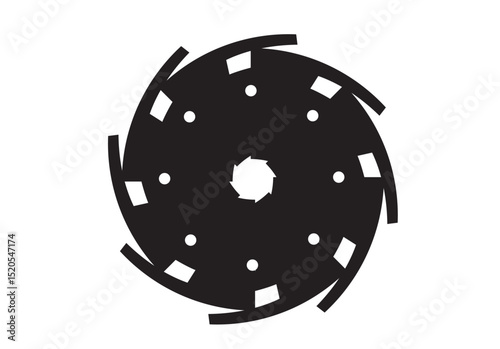 Radial Shredder Equipment Symbol