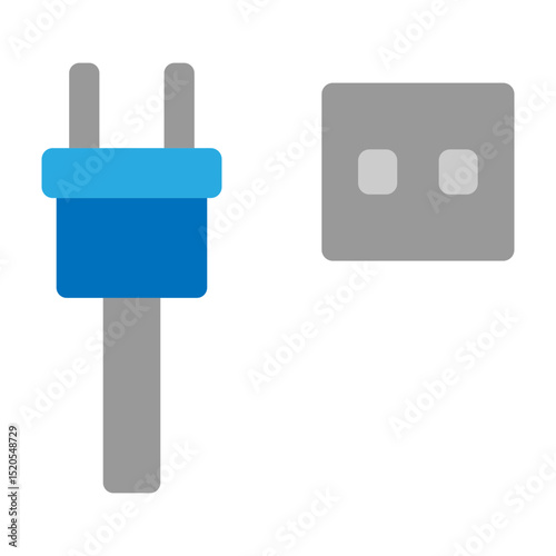 Unplugged Vector Flat Icon Design