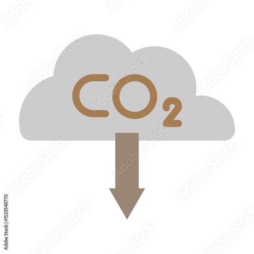 CO Vector Flat Icon Design