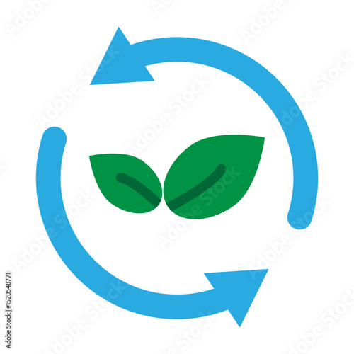 Recyling Vector Flat Icon Design