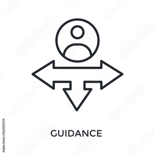 Guidance Icon Outline Style. Vector Illustration For Graphic Design