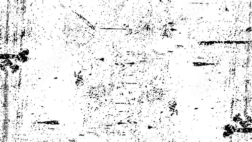 Grain noise particles. Rusted white effect. Grunge design elements. Distressed black texture. Dark grainy texture on white background.