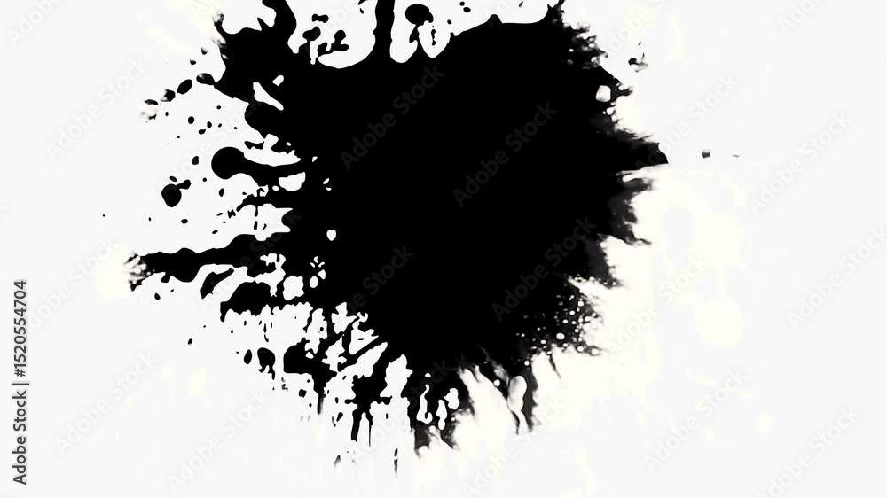 Black ink stain spreading in water, Ink transition splatter in water black watercolor ink drops background,
artistic ink splatter splash effect, Ink Drops Transition on Black Background 4k