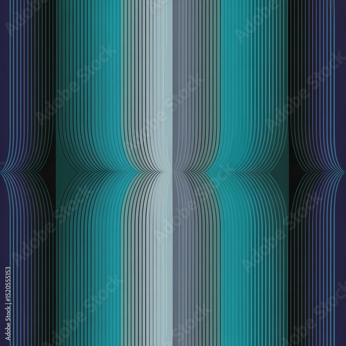 Seamless Vertical Line Pattern with Indigo to Turquoise Gradient on Soft Grey Background – Abstract Geometric Tiling Design